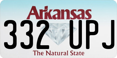 AR license plate 332UPJ