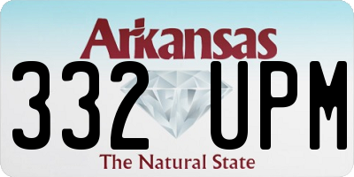 AR license plate 332UPM