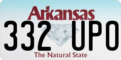 AR license plate 332UPO