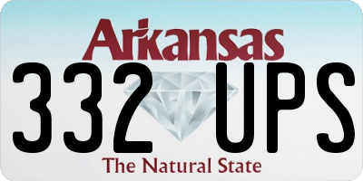 AR license plate 332UPS