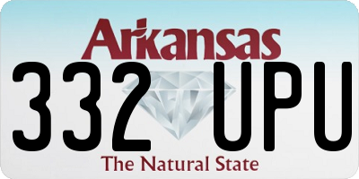 AR license plate 332UPU