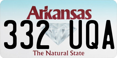 AR license plate 332UQA