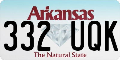 AR license plate 332UQK