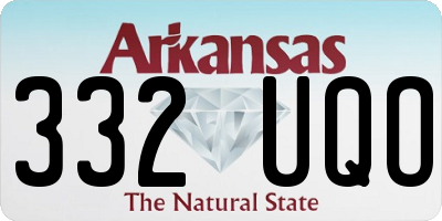 AR license plate 332UQO