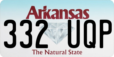 AR license plate 332UQP