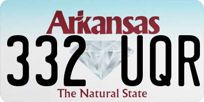 AR license plate 332UQR