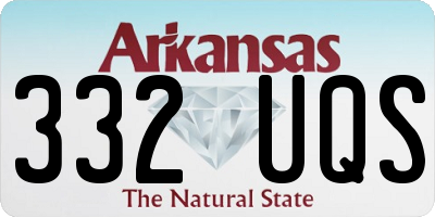AR license plate 332UQS