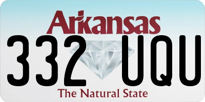 AR license plate 332UQU