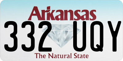 AR license plate 332UQY