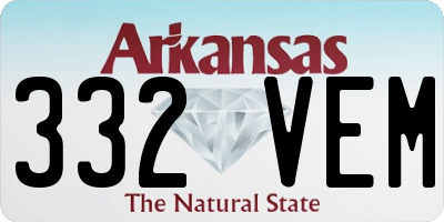 AR license plate 332VEM