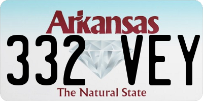 AR license plate 332VEY