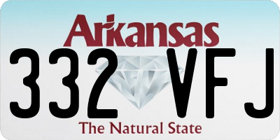 AR license plate 332VFJ