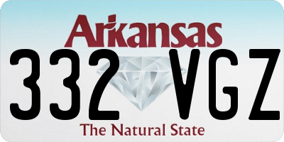 AR license plate 332VGZ