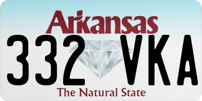 AR license plate 332VKA