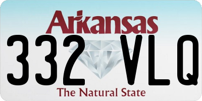 AR license plate 332VLQ