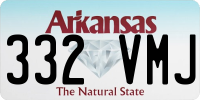 AR license plate 332VMJ