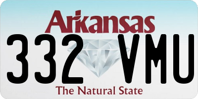 AR license plate 332VMU