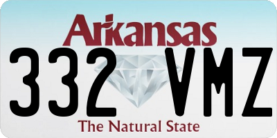 AR license plate 332VMZ