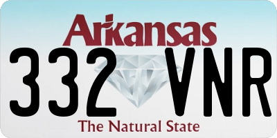 AR license plate 332VNR