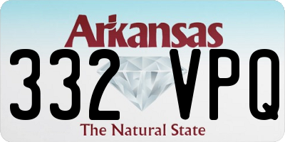 AR license plate 332VPQ