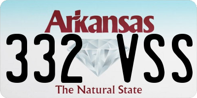 AR license plate 332VSS