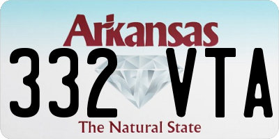 AR license plate 332VTA
