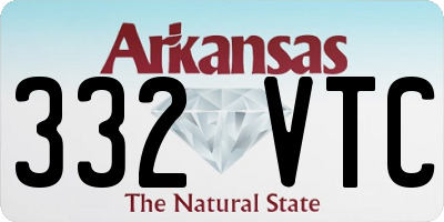AR license plate 332VTC
