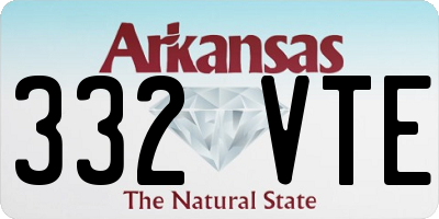 AR license plate 332VTE