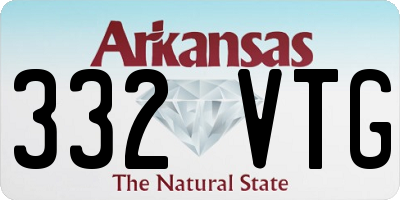 AR license plate 332VTG