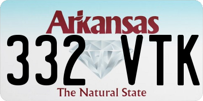 AR license plate 332VTK