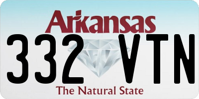 AR license plate 332VTN