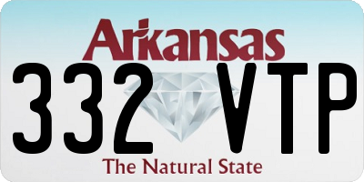 AR license plate 332VTP