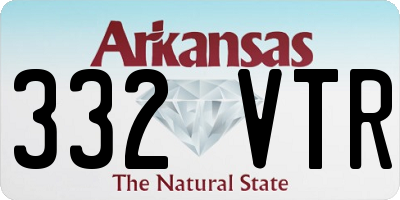 AR license plate 332VTR