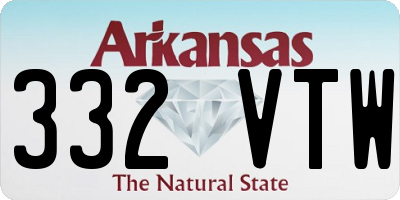 AR license plate 332VTW