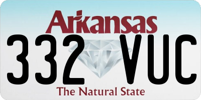 AR license plate 332VUC