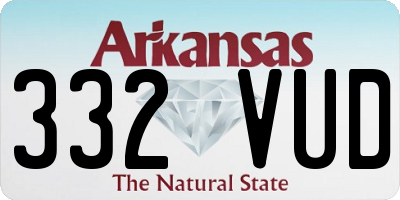 AR license plate 332VUD