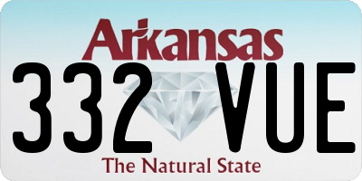 AR license plate 332VUE