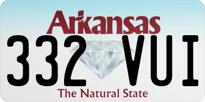 AR license plate 332VUI