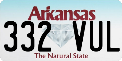 AR license plate 332VUL