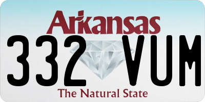 AR license plate 332VUM