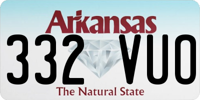 AR license plate 332VUO