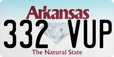 AR license plate 332VUP