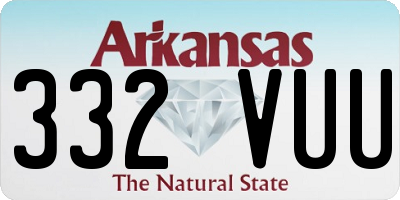 AR license plate 332VUU