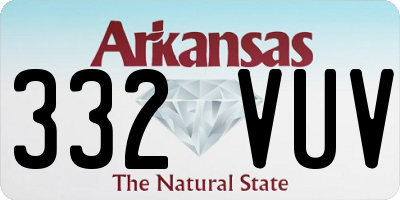 AR license plate 332VUV