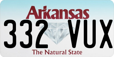 AR license plate 332VUX