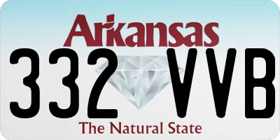 AR license plate 332VVB