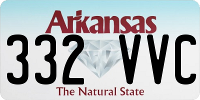 AR license plate 332VVC