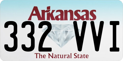 AR license plate 332VVI