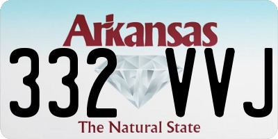 AR license plate 332VVJ