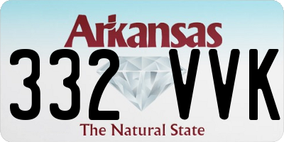AR license plate 332VVK
